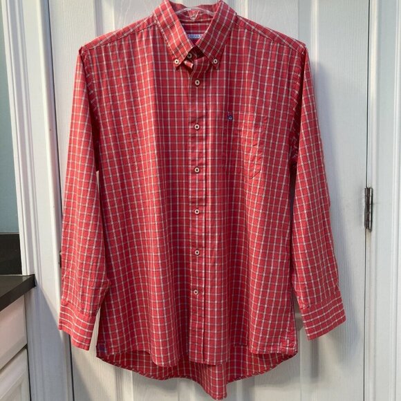 Southern Tide Red Plaid Button Down Long Sleeve Shirt Size Large - Picture 7 of 7